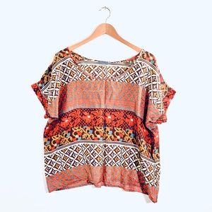 Forever 21 Love21 Silk Pattern Top